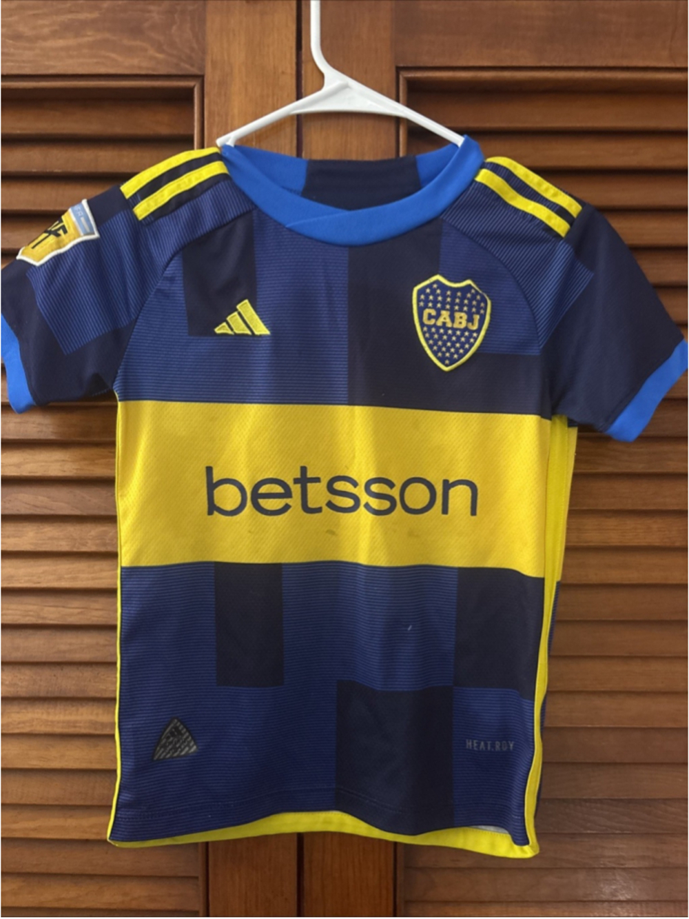 Club Atletico Boca Juniors CABJ Betsson Adidas Soccer Jersey #10 Cavani Size S 8 - Picture 1 of 7